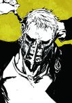  green_background high_contrast mad_max mad_max:_fury_road male_focus mask max_rockatansky miwa_shirou muzzle shaded_face sketch solo 