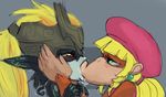  dixie_kong donkey_kong_(series) drooling female female/female french_kissing interspecies kissing lips mammal messy midna nintendo saliva saliva_string shaking slobber the_legend_of_zelda trembling twilight_princess ungulatr video_games 