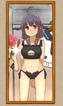  adapted_costume ahoge animal_band_panties animal_cutout bra capriccyo cellphone highres i-168_(kantai_collection) kantai_collection mirror multiple_girls parody phone purple_hair red_eyes taigei_(kantai_collection) twintails underwear whale whale_cutout whale_lingerie whale_tail_panties 