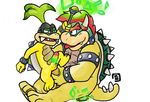  age_difference anal anal_penetration blush bowser bowserboy101 cuffs_(disambiguation) dildo duo father father_and_son green_hair hair iggy_koopa koopa leash magic male male/male mario_bros nintendo parent penetration penis red_hair rod scalie sex_toy shell simple_background size_difference son tongue vibrator video_games white_background young 