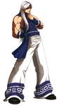  falcoon highres jhun_hoon long_hair male_focus official_art simple_background solo the_king_of_fighters the_king_of_fighters_2003 white_background white_hair 