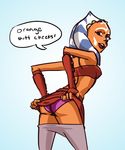  ahsoka_tano butt clothing english_text female humanoid looking_back orange_skin panties solo star_wars text togruta tourbillon underwear 