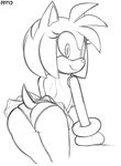  amy_rose anthro breasts butt clothing eyelashes female fur gloves hair hedgehog looking_at_viewer looking_back mammal marthedog panties presenting presenting_hindquarters seductive simple_background skirt smile solo sonic_(series) underwear 