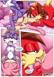  amy_rose anal anus bbmbbf bed breasts butt comic cunnilingus facesitting female female/female fingering fiona_fox group group_sex mobius_unleashed nic_the_weasel oral palcomix sex sonic_(series) text threesome tongue tongue_out vaginal 