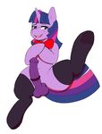  2016 animal_genitalia animal_penis balls chutzpaah clothed clothing dickgirl digital_media_(artwork) equine equine_penis erection feral friendship_is_magic horn horse intersex lying mammal my_little_pony on_back partially_clothed penis pony solo twilight_sparkle_(mlp) unicorn 