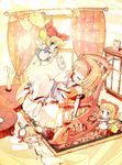  alice_margatroid bad_id bad_pixiv_id barefoot blonde_hair chair doll okome_(ricecandy) rocking_chair shanghai_doll short_hair sleeping solo touhou 