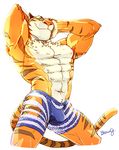  abs beaugilliam biceps disney feline male mammal pecs solo stripper_tiger_(zootopia) tiger zootopia 