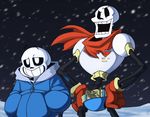  2016 animated_skeleton bone duo kelcasual male papyrus_(undertale) sans_(undertale) skeleton undead undertale video_games 