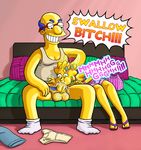  big_penis english_text fellatio female forced forced_oral hand_on_head ho7ik human lisa_simpson male male/female mammal oral penis saliva sex text the_simpsons 