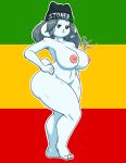  anthro beanie big_breasts breasts canid canine clothing drugs felid feline female fur hair hat hat_only headgear headgear_only headwear headwear_only kingfurryjion looking_at_viewer mammal marijuana mostly_nude nipples nude smile solo tem temmie_(undertale) undertale video_games white_body white_fur wide_hips 