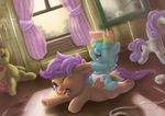  2014 apple_bloom_(mlp) blue_fur crying curtains equine female feral friendship_is_magic fur group hair hi_res horn horse inside mammal mirror mrs1989 multicolored_hair my_little_pony open_mouth orange_fur pony purple_eyes purple_hair rainbow_hair red_hair scootaloo_(mlp) sweetie_belle_(mlp) tears unicorn unknown_character white_fur window yellow_fur young 