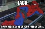  60s_spiderman clothing darthsparklez human humor looking_at_viewer mammal marvel meme not_furry rope spider-man_(series) text titanic 