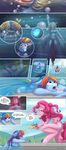  &lt;3 2016 anthro anthrofied asphyxiation bikini breasts breathplay cleavage clothed clothing equine falleninthedark female friendship_is_magic hair hi_res horse mammal multicolored_hair my_little_pony pegasus pinkamena_(mlp) pinkie_pie_(mlp) pony rainbow_dash_(mlp) rainbow_hair swimsuit underwater water water_gun wings 