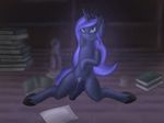  007delta animal_genitalia animal_penis balls book cock_ring equine equine_penis friendship_is_magic hair hi_res horn inside intersex long_hair looking_at_viewer mammal my_little_pony penis presenting princess_luna_(mlp) sex_toy solo unicorn 