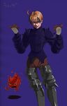 armor blonde_hair bomb_(final_fantasy) boots final_fantasy final_fantasy_tactics gloves highres iba_(ibacco) ramza_beoulve short_hair 