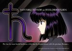  2011 artist_name bishoujo_senshi_sailor_moon black_hair black_shirt bob_cut character_name engrish expressionless hino_ryutaro profile purple_eyes ranguage saturn_symbol shirt short_hair solo tomoe_hotaru 