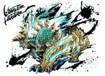  copyright_name electricity fur fuse_ryuuta glowing glowing_eyes horns inkblot monster monster_hunter no_humans scales zinogre 