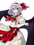  bad_id bad_pixiv_id dew-spiegel fang hat purple_hair red_eyes remilia_scarlet short_hair solo touhou wings 