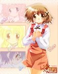  blonde_hair brown_eyes brown_hair hidamari_sketch hiro long_hair miyako multiple_girls pink_hair purple_eyes purple_hair red_eyes sae short_hair tamaki_(diarie_inaiinaibaa) yellow_eyes yuno 