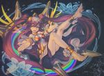  barefoot dress lakshmi_(p&amp;d) long_hair puzzle_&amp;_dragons red_hair rotix twintails wristwear yellow_eyes 