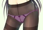  black_hair close kurokami_(kurokaminohito) long_hair navel original panties pantyhose see_through underwear 
