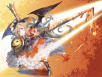  armor blonde_hair blue_eyes charlotta_(granblue_fantasy) crown dress granblue_fantasy pointed_ears sword weapon wings yuugen 