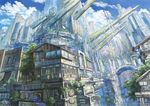  building city clouds k_kanehira nobody original scenic sky stairs 