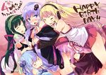  ass blonde_hair blue_hair blush breast_grab green_hair group hat headband headphones hoodie hug kotonoha_akane kotonoha_aoi long_hair petenshi_(dr._vermilion) pink_hair purple_eyes purple_hair thighhighs touhoku_zunko tsurumaki_maki twintails vocaloid voiceroid yuzuki_yukari 