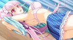  alto_seneka bra game_cg kamishiro_rise panties pink_hair red_eyes sakura_synchronicity seifuku skirt twintails underwear undressing whitesoft 