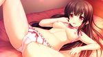  akizora_momiji aotsuki_shinobu bed breasts dekinai_watashi_ga_kurikaesu game_cg izumi_shino nipples panties underwear 