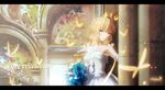  blonde_hair butterfly dress elbow_gloves fate/stay_night flowers magicians saber wedding_attire 