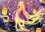  barefoot blonde_hair bubbles dress koyuiko long_hair rapunzel_(disney) tangled yellow_eyes 