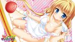  blonde_hair blue_eyes breasts hanasaki_work_spring kotobuki_hikari matsumiya_kiseri naked_apron nipples saga_planets 