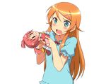  aqua_eyes blush doll fang gray kousaka_kirino long_hair midiman orange_hair ore_no_imouto_ga_konna_ni_kawaii_wake_ga_nai transparent 