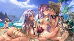  animal_ears ass barefoot beach bikini breast_grab breasts cleavage fingering futatsuiwa_mamizou group hat hata_no_kokoro headphones hijiri_byakuren houjuu_nue kasodani_kyouko komeiji_koishi kumoi_ichirin long_hair mask mononobe_no_futo mousegirl murasa_minamitsu nazrin soga_no_tojiko spread_legs swimsuit toramaru_shou toto_(toto_casanova) touhou toyosatomimi_no_miko tribadism wristwear yuri 