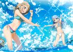  2girls bikini breasts cleavage imouto_sae_ireba_ii. kani_nayuta kantoku scan shirakawa_miyako swimsuit water wet 