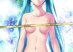  blue_hair breasts hatsune_miku long_hair nude silence twintails vocaloid 