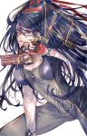  1girl amulet ankle_gun bayonetta bayonetta_(character) beehive_hairdo black_hair blood bodysuit cleavage_cutout earrings eyeshadow glasses gun handgun highres jewelry lipstick long_hair looking_at_viewer makeup mole mole_under_mouth quadruple_wielding solo susa_natsuo weapon 