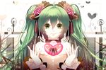  green_eyes green_hair hatsune_miku heart lolita_fashion long_hair phino_(jinko0094) twintails vocaloid 