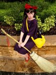  broom cat cosplay ghibli kiki kiki&#039;s_delivery_service kiki's_delivery_service looking_down majo_no_takkyuubin photo sitting studio_ghibli 