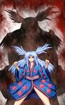  blue_hair female highres japanese_clothes kimono sashiromiya_sasha touhou yukata 