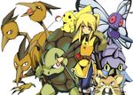  butterfree dodrio fishing_rod gen_1_pokemon golem_(pokemon) omastar pikachu poke_ball pokemon pokemon_(creature) pokemon_special raticate yellow_(pokemon) 