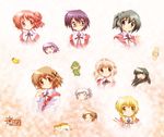  =_= blonde_hair blush brown_eyes brown_hair cat chika_(hidamari_sketch) food glasses green_eyes green_hair grey_hair hidamari_sketch hiro kuwahara_(hidamari_sketch) landlady_(hidamari_sketch) long_hair miyako multiple_girls nazuna nori pink_hair principal_(hidamari_sketch) purple_eyes purple_hair red_eyes ribbon sae school_uniform short_hair smile tamaki_(diarie_inaiinaibaa) ume-sensei wallpaper yellow_eyes yoshinoya yuno |_| 