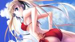  ass bikini blue_eyes clouds long_hair saenai_heroine_no_sodatekata sawamura_spencer_eriri swimsuit twintails yamagami_mozuku 