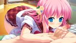  blue_eyes censored game_cg handjob imouto_paradise imouto_paradise_2 itou_life long_hair moonstone_cherry nanase_momoka penis pink_hair tagme 