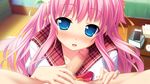  blue_eyes blush censored game_cg imouto_paradise imouto_paradise_2 itou_life long_hair moonstone_cherry nanase_momoka penis pink_hair 