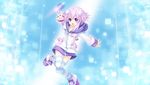  choker compile_heart headdress hyperdimension_neptunia neptune pink_hair purple_eyes short_hair thighhighs tsunako 