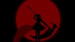  cape ruby_rose rwby scythe silhouette skirt weapon 