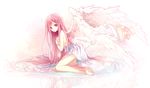  long_hair original pink_eyes pink_hair t_miyanagi wings 