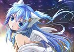  animal_ears blue_eyes blue_hair catgirl mitsuki original wings 